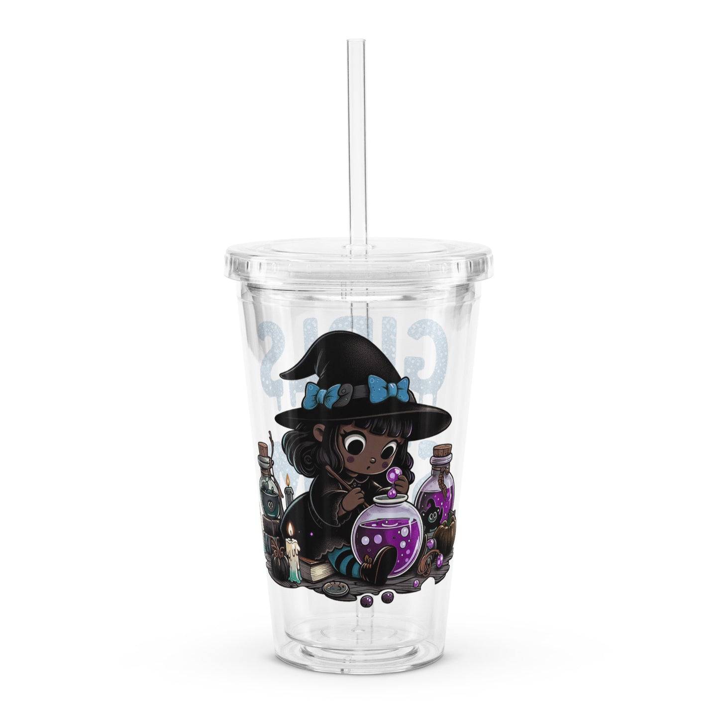 *Girls in STEM* Potions and Blue Bows clear insulated tumbler