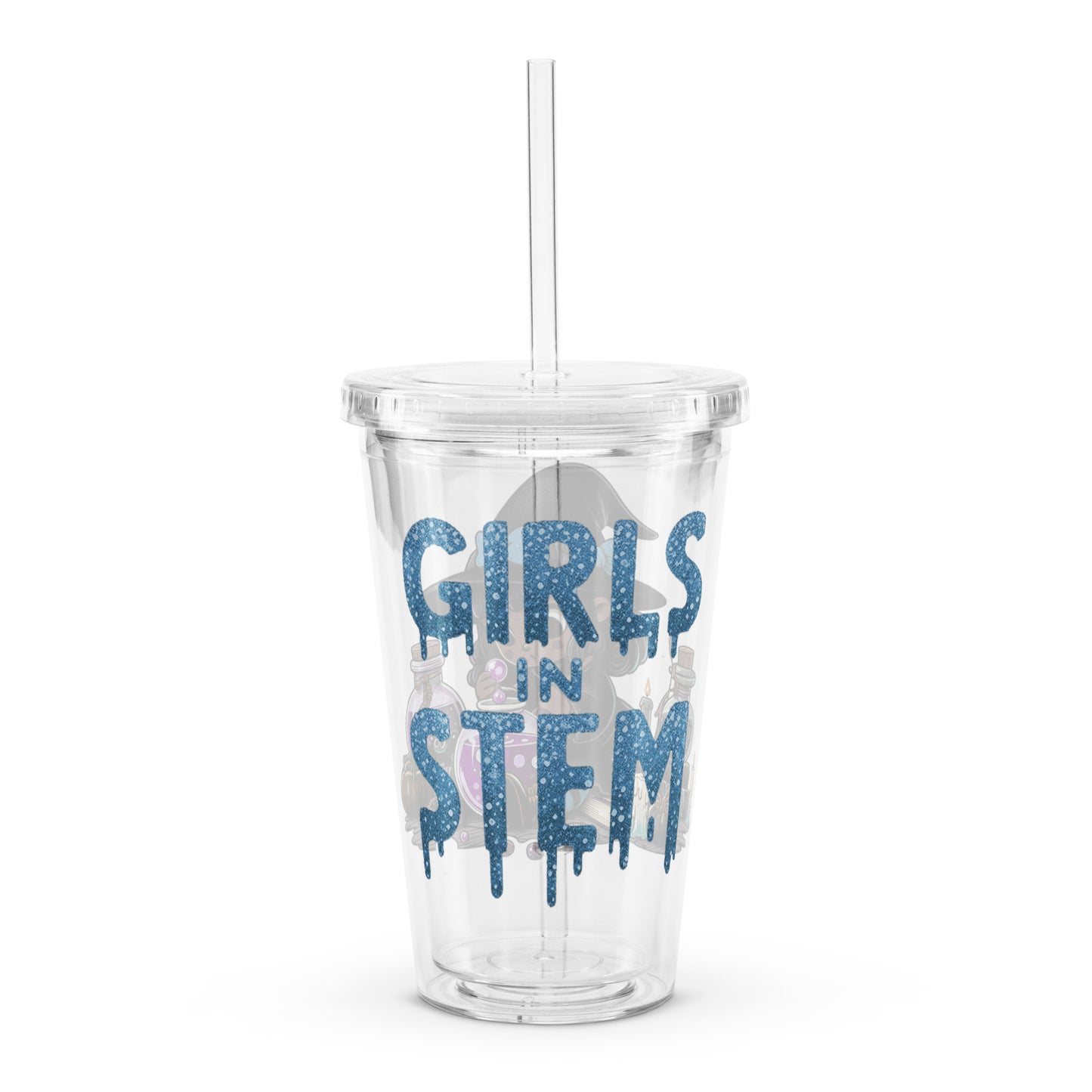 *Girls in STEM* Potions and Blue Bows clear insulated tumbler