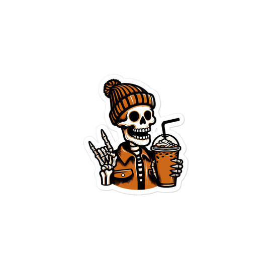 Caffeinated Skeleton Sticker