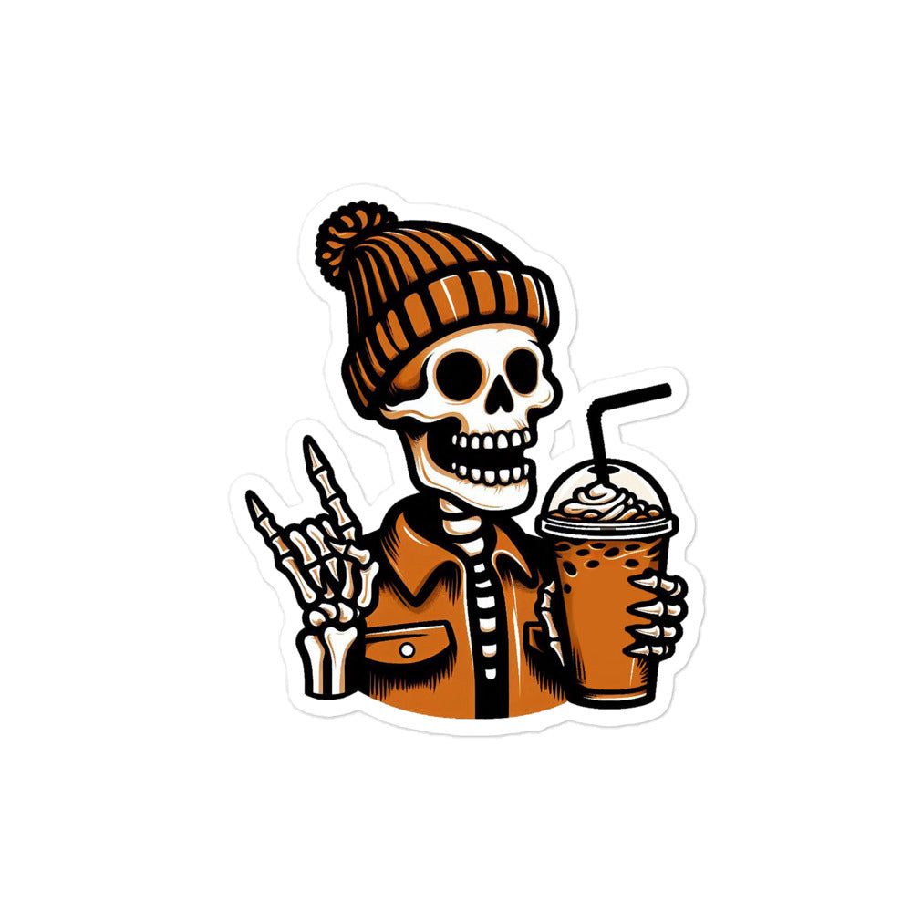 Caffeinated Skeleton Sticker