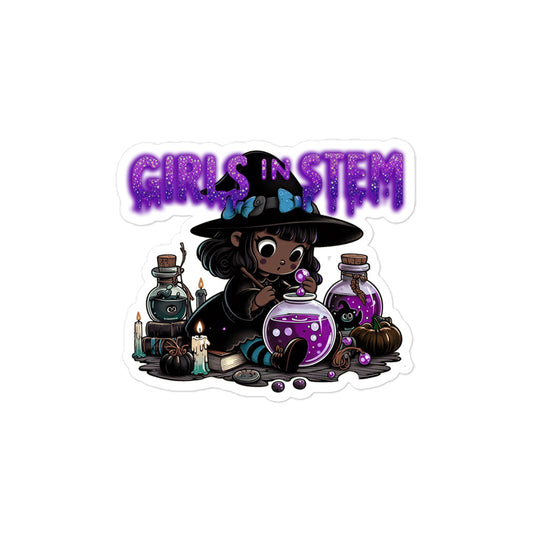 *Girls in STEM* Purple Potions bubble-free sticker