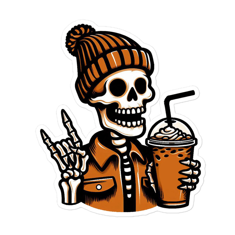 Caffeinated Skeleton Sticker